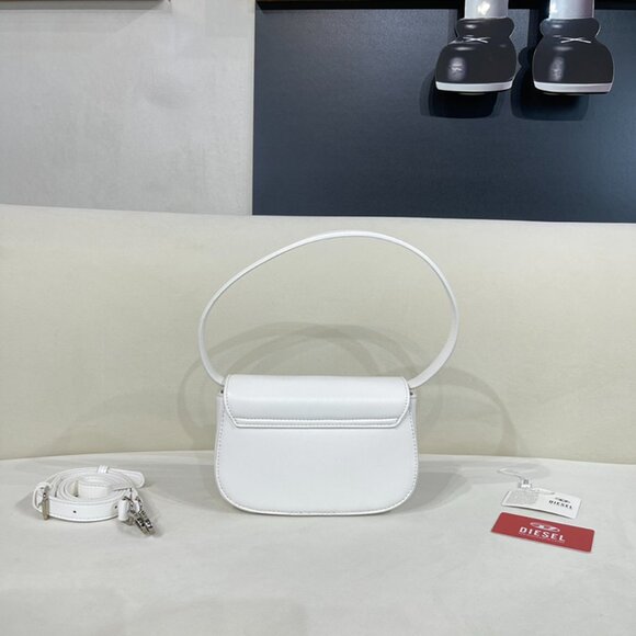 Diesel White Brand Logo Shoulder Bag - Picture 2 of 9